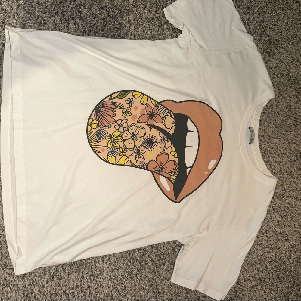 Floral Graphic White T-Shirt